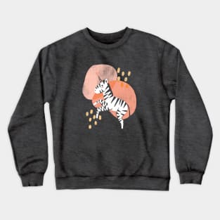 Zebra Party Crewneck Sweatshirt